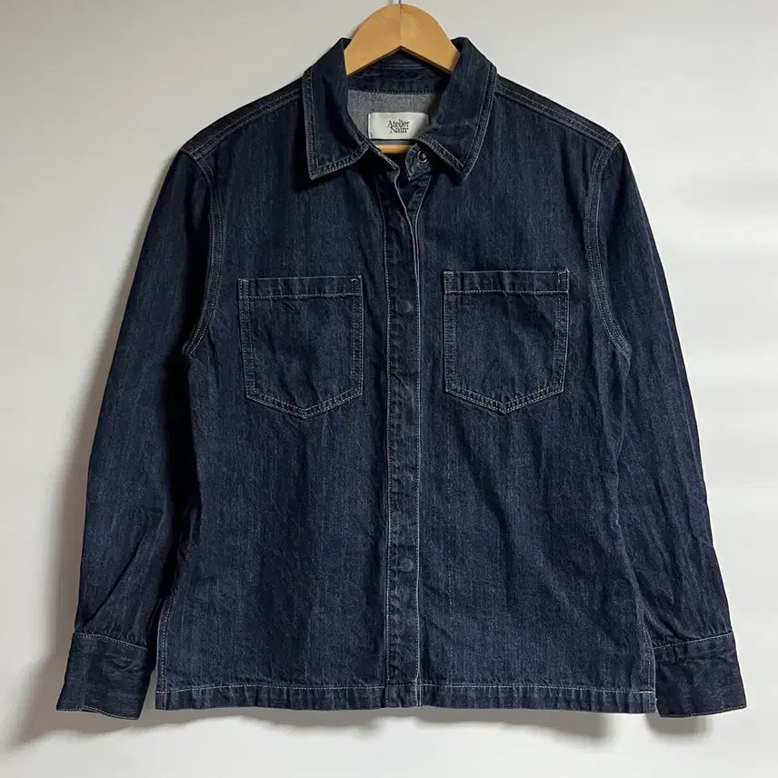 [BUNJANG] Atelier Nine Medium Wash Denim Shirt M / 아뜰리에나인 중청 워싱 데님 셔츠 남방 M