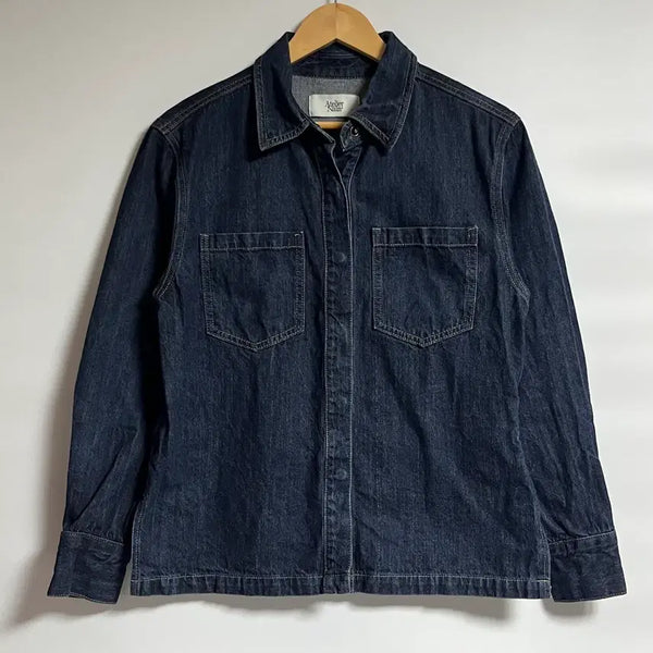 [BUNJANG] Atelier Nine Medium Wash Denim Shirt M / 아뜰리에나인 중청 워싱 데님 셔츠 남방 M