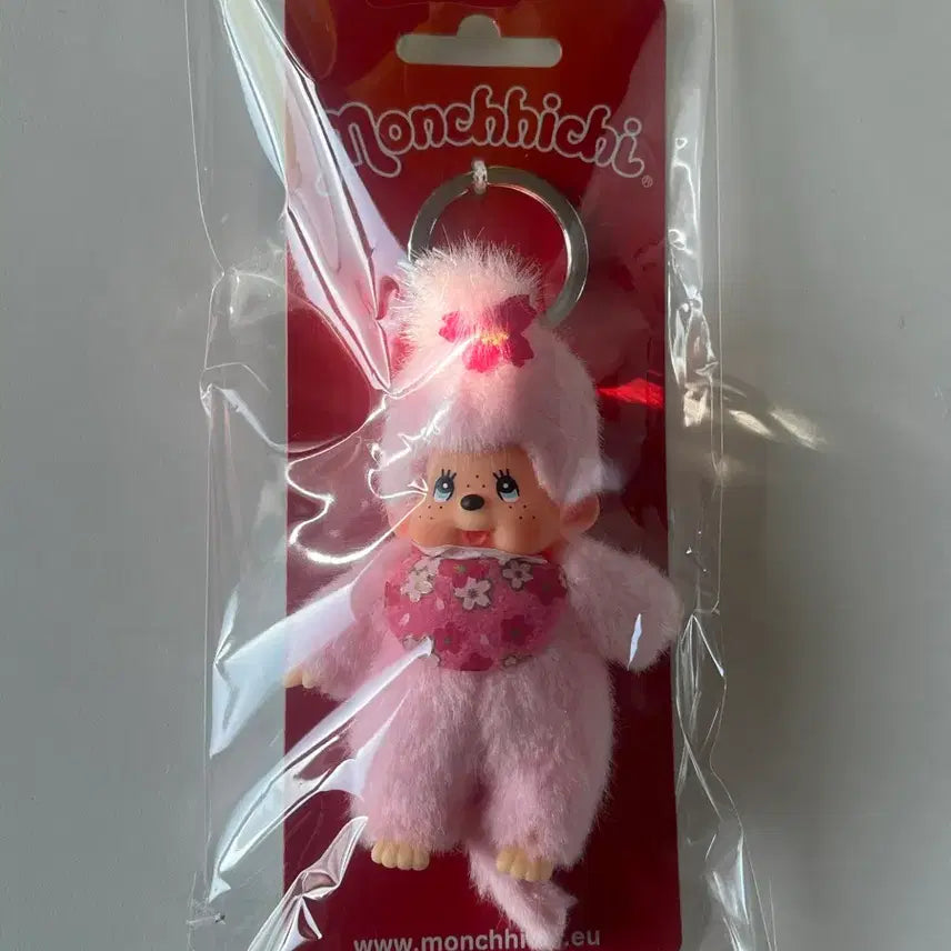 [BUNJANG] Monchhichi Sakura Cherry Blossom Keychain / 몬치치 사쿠라 벚꽃 키링