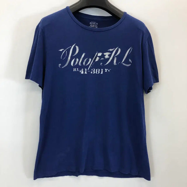 [BUNJANG] Polo Ralph Lauren Blue Graphic Washed T-Shirt L / 폴로 랄프로렌 블루 그래픽 워싱반팔 L
