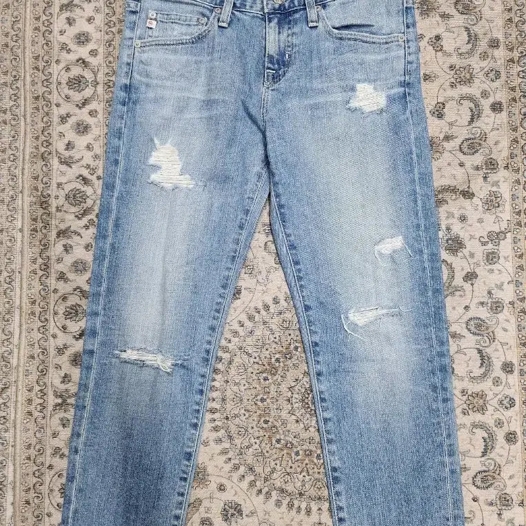 [BUNJANG] AG Adriano Goldschmied Distressed Denim Pants Size 25 / AG 아드리아노 골드슈미트 데미지 데님팬츠 25사이즈