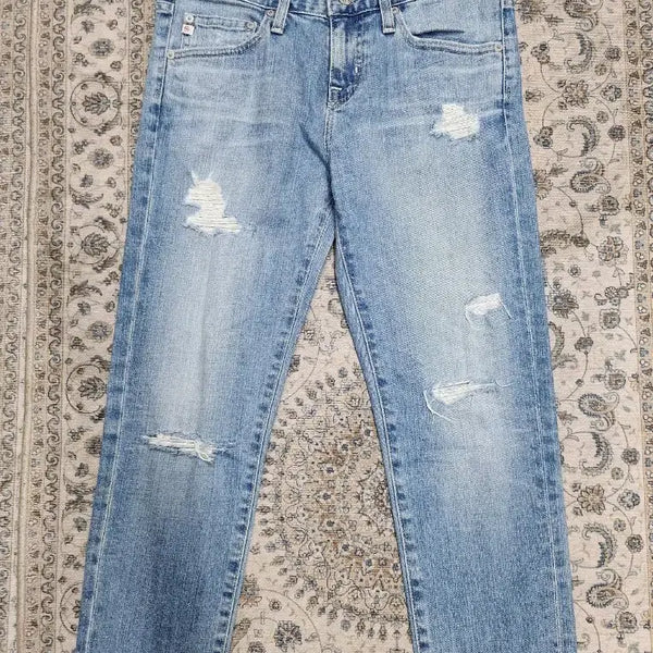 [BUNJANG] AG Adriano Goldschmied Distressed Denim Pants Size 25 / AG 아드리아노 골드슈미트 데미지 데님팬츠 25사이즈