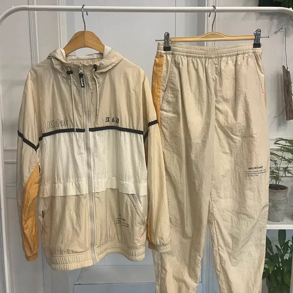 [BUNJANG] Kodak Windbreaker Set (Jacket + Pants) / 코닥 바람막이 셋업 (자켓+바지)