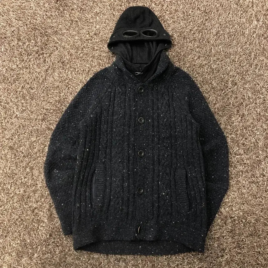 [BUNJANG] CP Company Goggle Wool Knit Hooded Jacket / 95 CP컴퍼니 고글 울 니트 후드 자켓