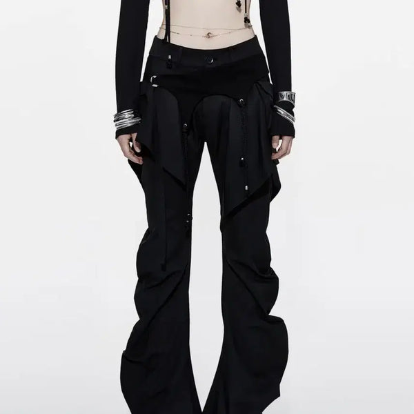 [BUNJANG] Kasico Layered Strap Pants Black M / (새상품) 카시코 레이어드 스트랩 팬츠 블랙 M