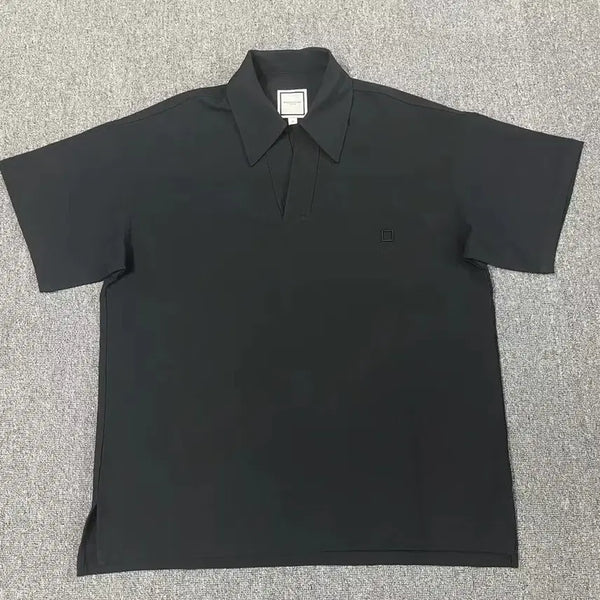 [BUNJANG] Wooyoungmi Black Casual Short-Sleeve Polo Shirt / 우영미  카라티  블랙  캐쥬얼 여름
