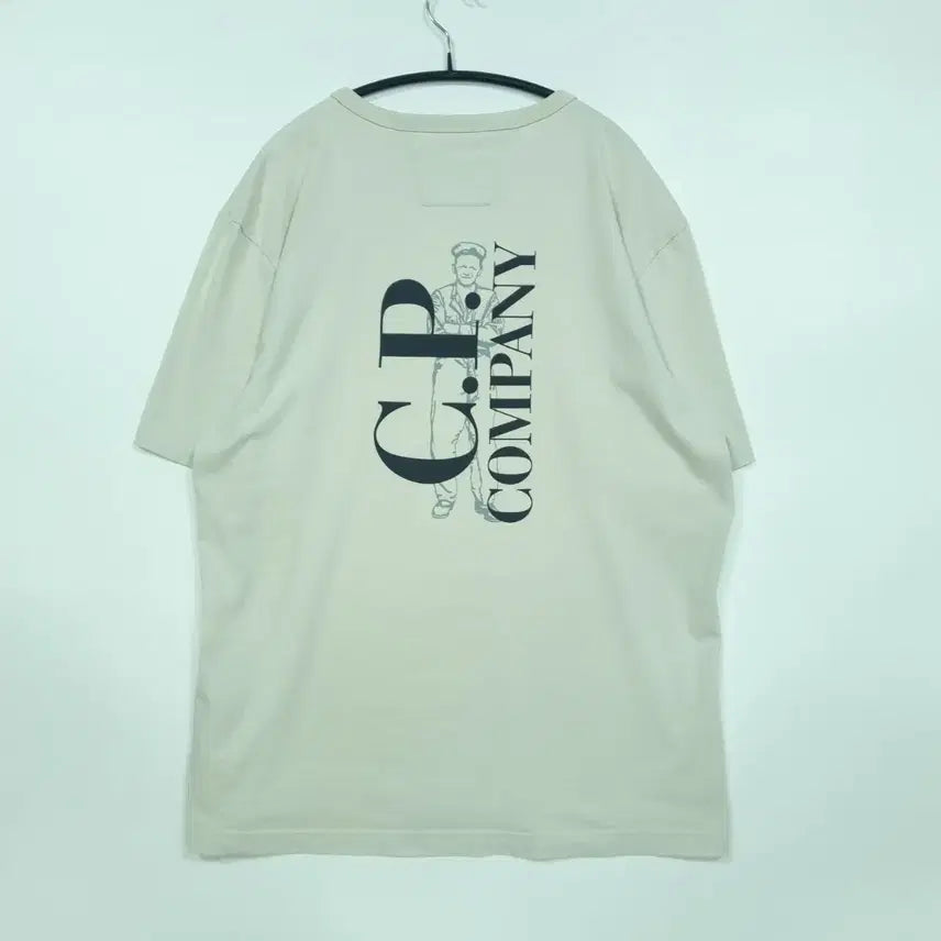 [BUNJANG] CP Company Back Printing Big Logo Short Sleeve T-Shirt / CP컴퍼니 백 프린팅 빅로고 반팔 티셔츠