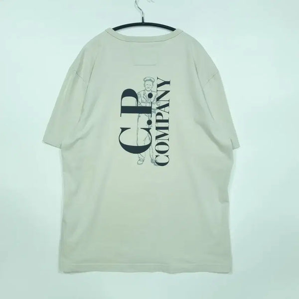 [BUNJANG] CP Company Back Printing Big Logo Short Sleeve T-Shirt / CP컴퍼니 백 프린팅 빅로고 반팔 티셔츠