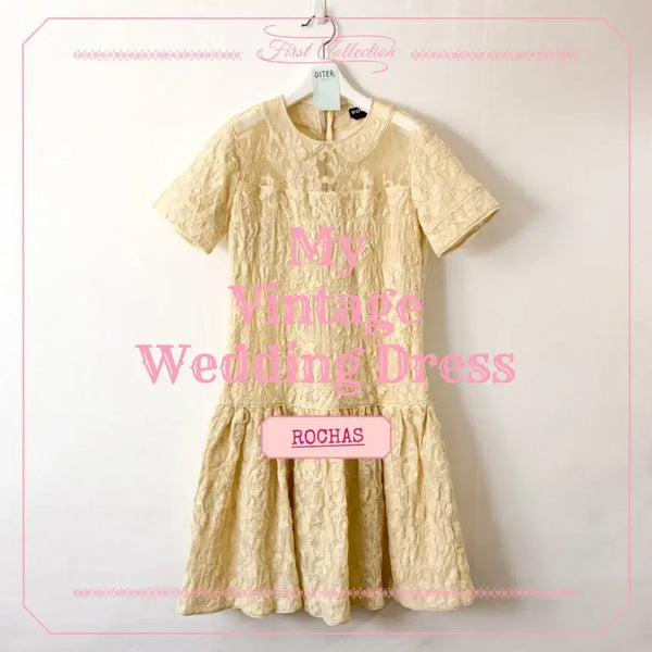 [BUNJANG] Rochas Vintage Lace Mini Dress EU40 / [EU40] 정품*로샤스 Rochas 빈티지 셀프 웨딩 미니 레이스 드레
