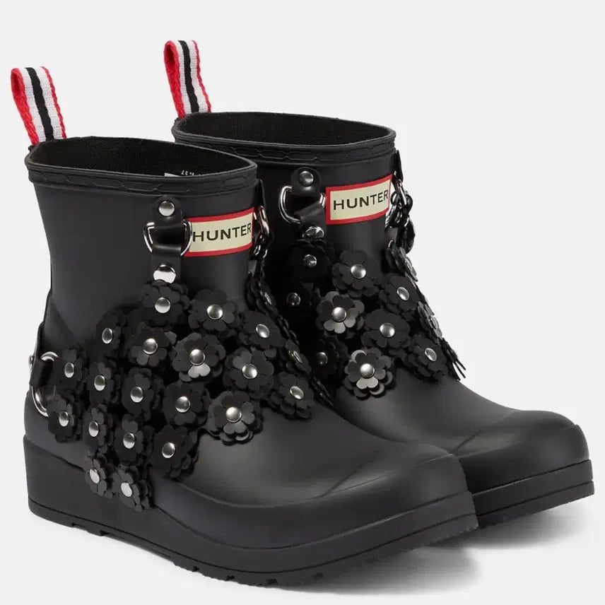 [BUNJANG] Ninomiya Flower Harness Rain Boots / 느와케이니노미야 헌터 플라워하네스 레인부츠