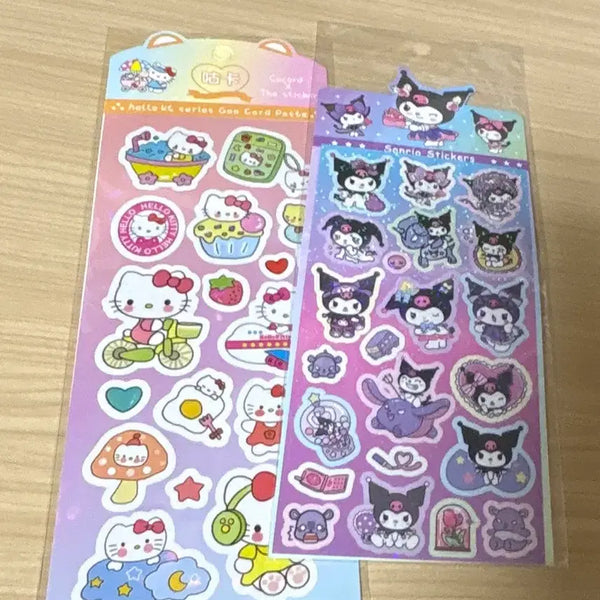 [BUNJANG] Hello Kitty & Kuromi Sticker Set (2 Types) / 헬로키티 쿠로미 스티커 2종 일괄
