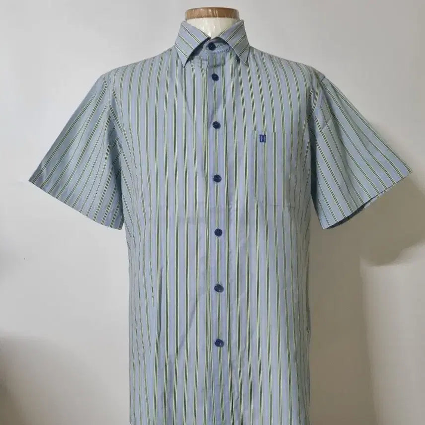 [BUNJANG] Daks Striped Short-Sleeve Men's Shirt / 100)닥스 반팔 스트라이프 남방셔츠
