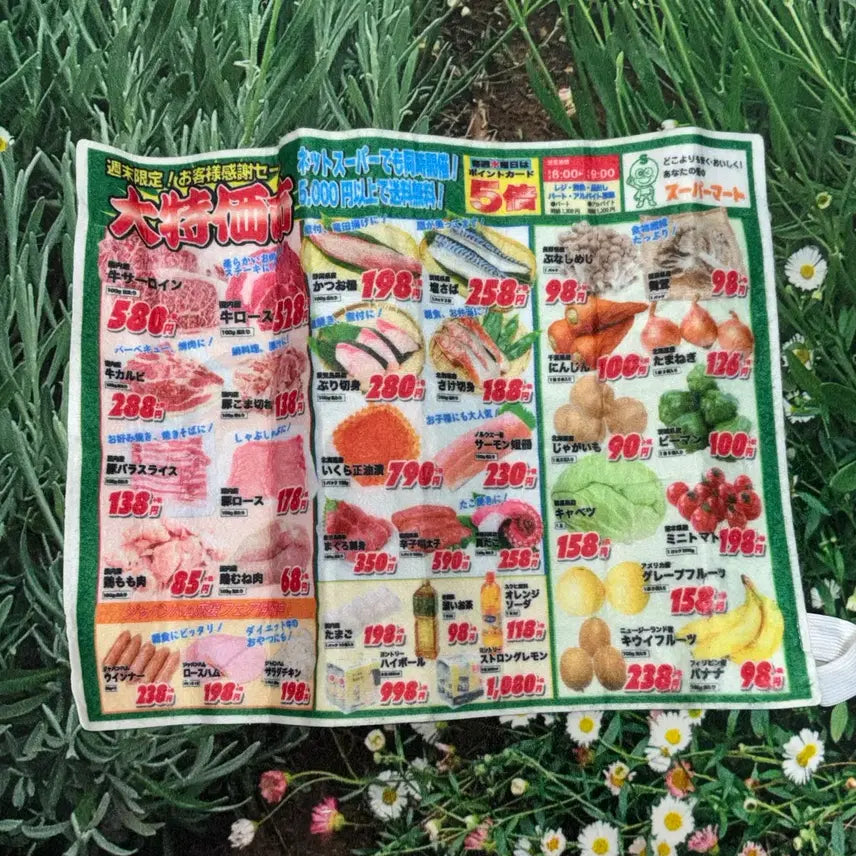 [BUNJANG] Mini Picnic Mat (Single Person) / 전단지풍 돗자리 가챠 미니 돗자리 1인 돗자리
