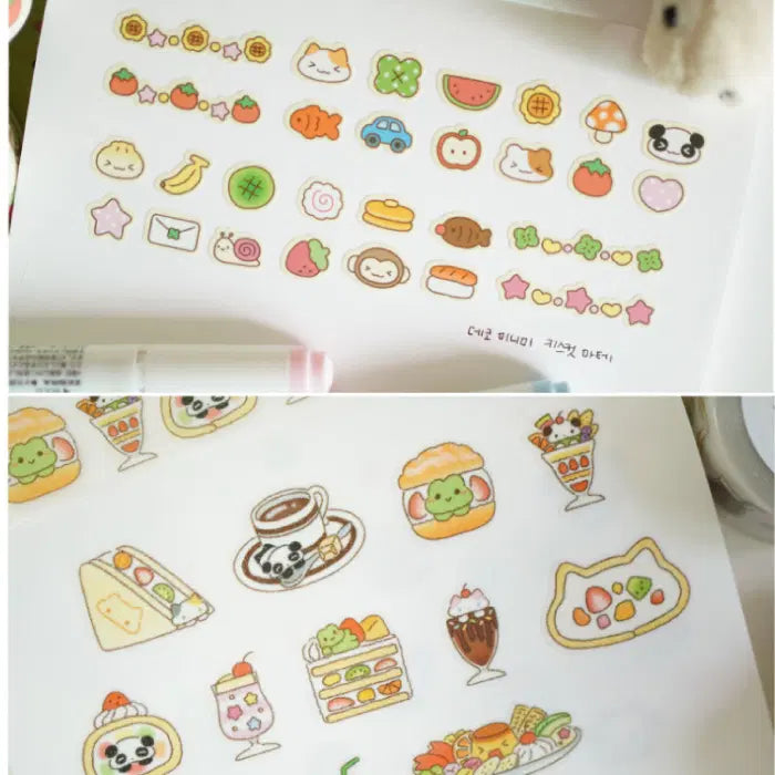 [BUNJANG] Fluffy Boo Deco Kiss Cut Stickers (2 Types) / 플러피부 데코 키스컷 2종