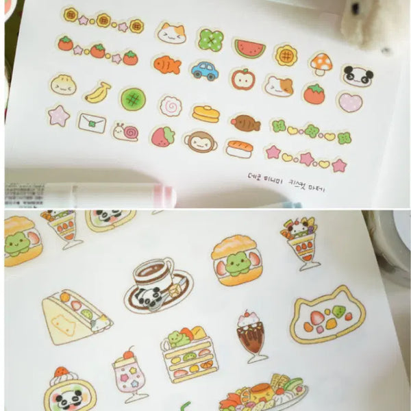 [BUNJANG] Fluffy Boo Deco Kiss Cut Stickers (2 Types) / 플러피부 데코 키스컷 2종