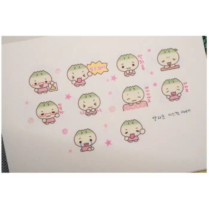 [BUNJANG] Fluffy Boo Onion Kiss Cut Sticker / 플러피부 양파군 키스컷