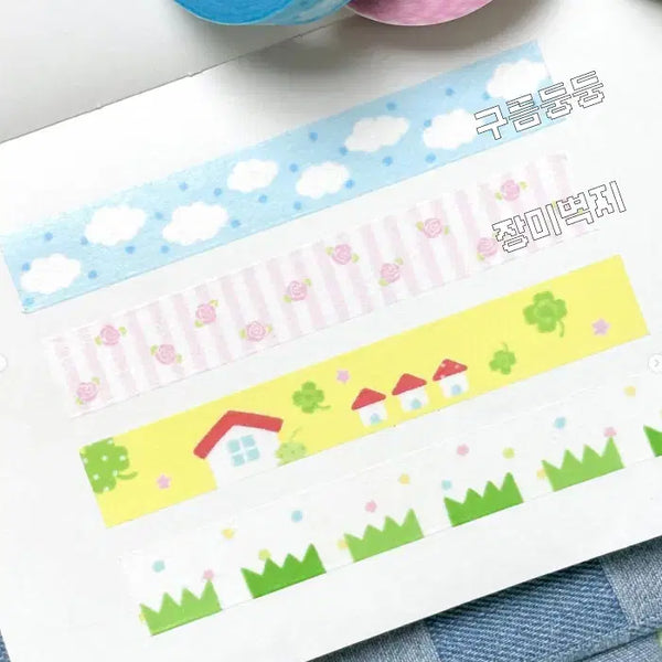 [BUNJANG] Creamy Crumbs 2025 Spring Washi Tape Set (2 Designs) / 크리미크럼즈 2025 봄 마테 2종