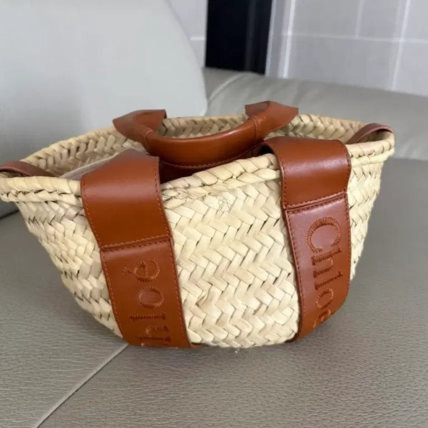 [BUNJANG] Chloé Sense Small Raffia Tote Bag / 끌로에 sense 스몰 토트백 라피아백
