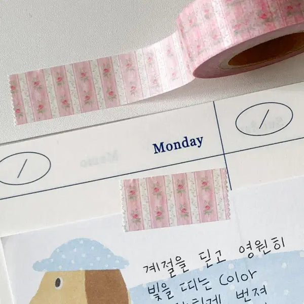 [BUNJANG] Popo Factory Dusty Rose Washi Tape / 포포팩토리 더스티 로즈 마테