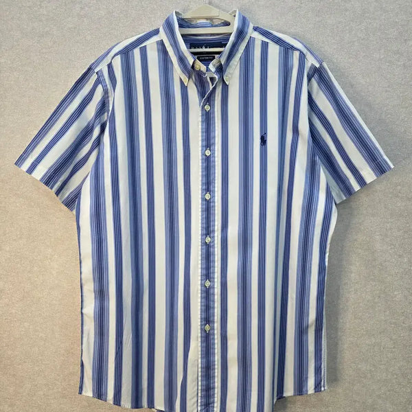 [BUNJANG] Polo Ralph Lauren Striped Short-Sleeve Shirt / 폴로 랄프로렌 스트라이프 반팔 셔츠