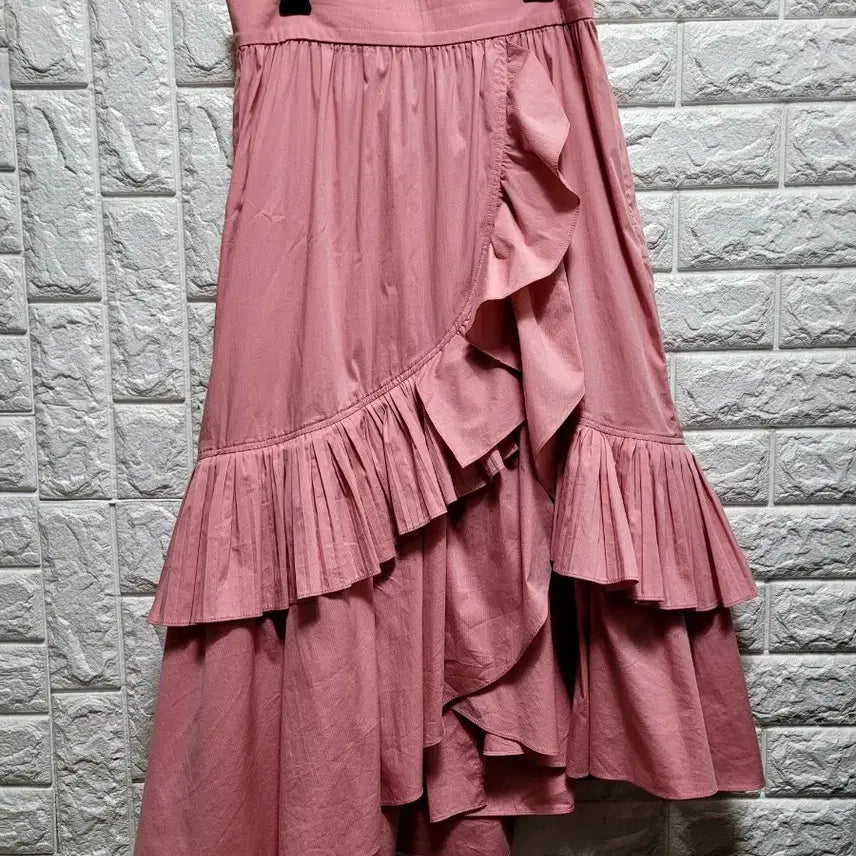 [BUNJANG] Lucky Chouette Asymmetrical Ruffle Long Skirt / 럭키슈에뜨 언발란스 러플 롱스커트