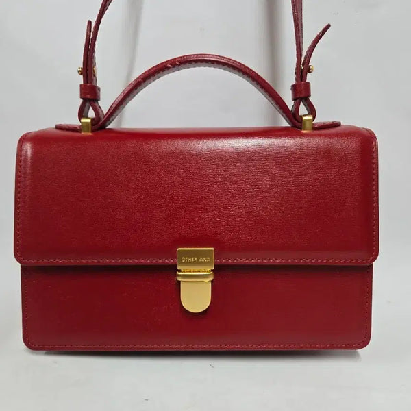 [BUNJANG] OtherAnd x More Jude Red Leather Crossbody Bag / 거의새제품)아더앤드 x 모어쥬드  레드백  크로스백