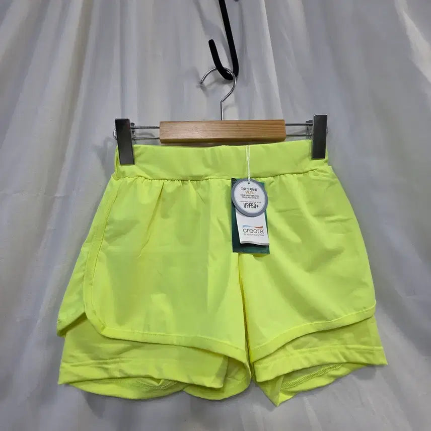 [BUNJANG] Creora Women's Fluorescent Yellow Shorts (Size 55) / Creora여성 형광 노란색 여성 반바지55
