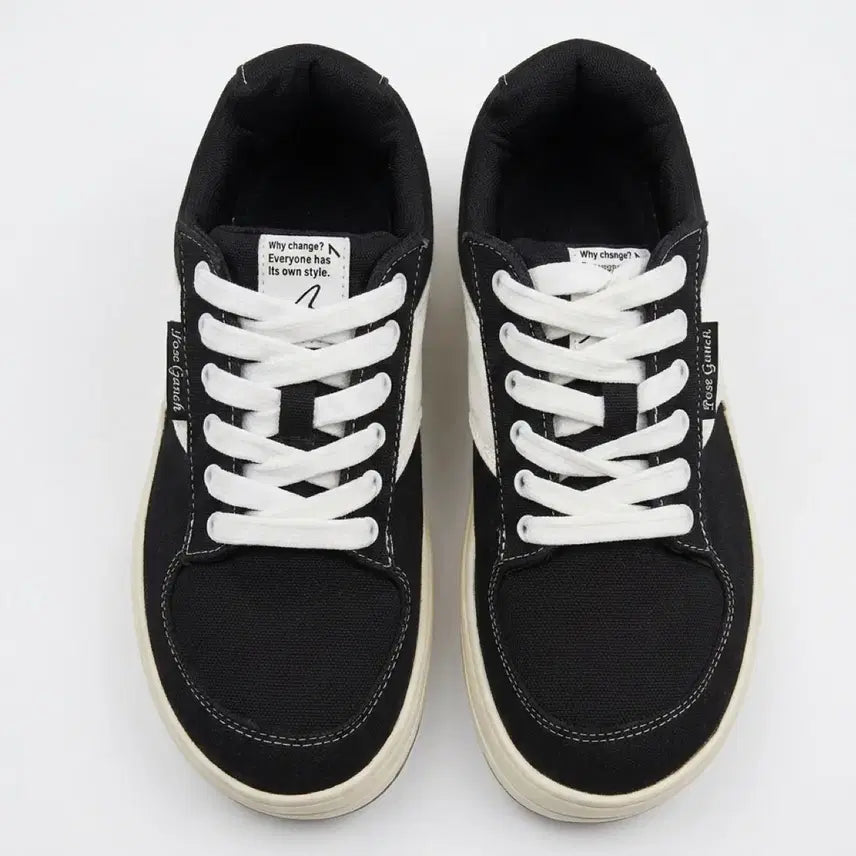[BUNJANG] Pochigants Black Color Block Sneakers / 여성240 / 포즈간츠 멈멈 블랙 배색 스니커즈BK