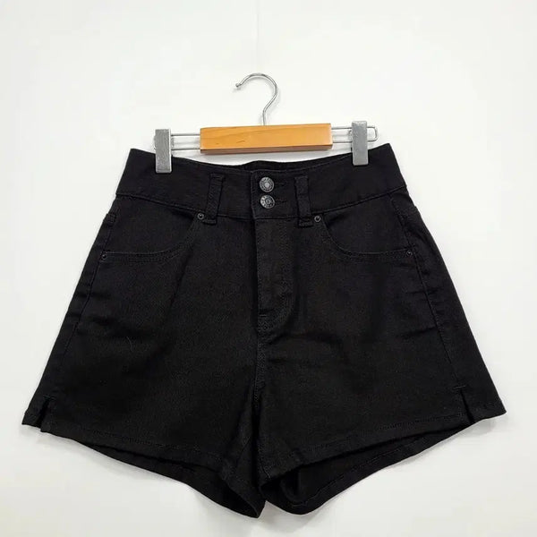 [BUNJANG] Guess Black High-Waisted Denim Shorts Size 24 / 게스 블랙 하이웨스트 데님 반바지/24/앨리스/1383