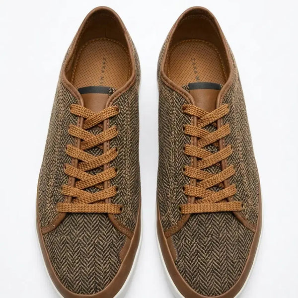 [BUNJANG] Zara Basic Herringbone Sneakers (EU 42 / KR 270) / 남성EU42 / 자라 베이직 헤링본 스니커즈GR