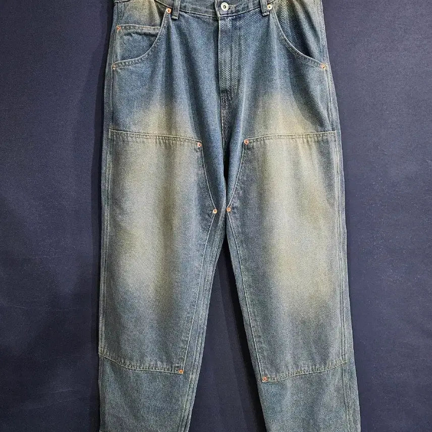 [BUNJANG] Slowear Washed Blue Denim Pants (Men's 33-34) / 슬로워 워싱 블루 남성 허리 33~34 데님팬츠