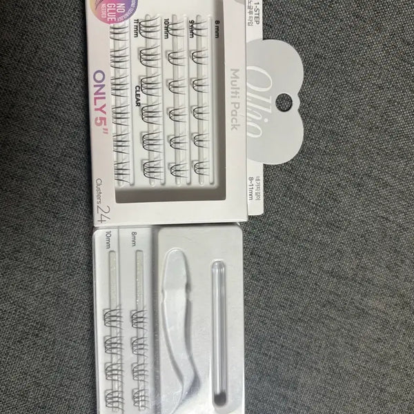 [BUNJANG] Ollio Eyelash Multi-Pack (8-11mm, No-Glue Type, Clear) / Ollio 속눈썹 8-11mm 멀티팩 노글루 타입 클리어