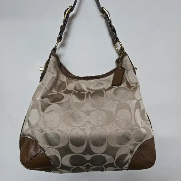 [BUNJANG] Coach Signature Shoulder Bag Brown / 코치 시그니처 숄더백 브라운