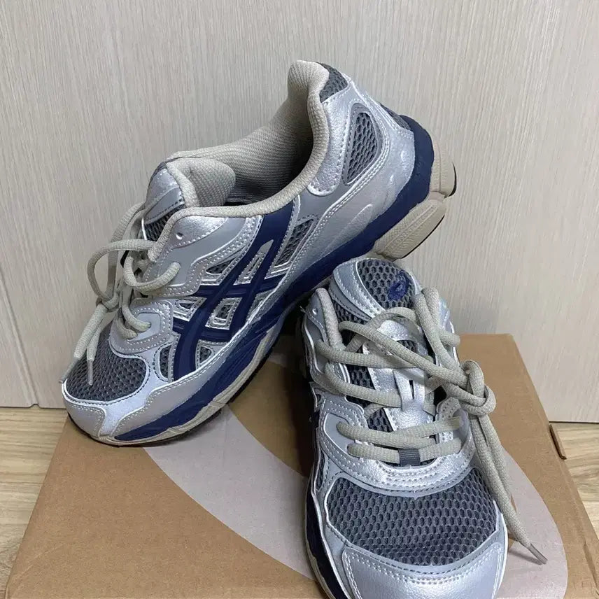 [BUNJANG] ASICS GEL-1130 Silver Navy Sneakers / 아식스 젤 1130 실버네이비 운동화