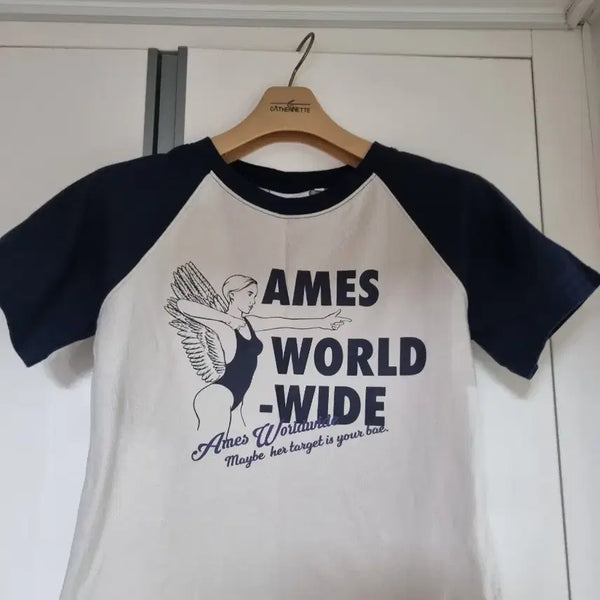 [BUNJANG] AMESS WORLDWIDE Short Sleeve T-Shirt Grey Size S / 아메스 월드와이드 반팔 티셔츠  (정품) S