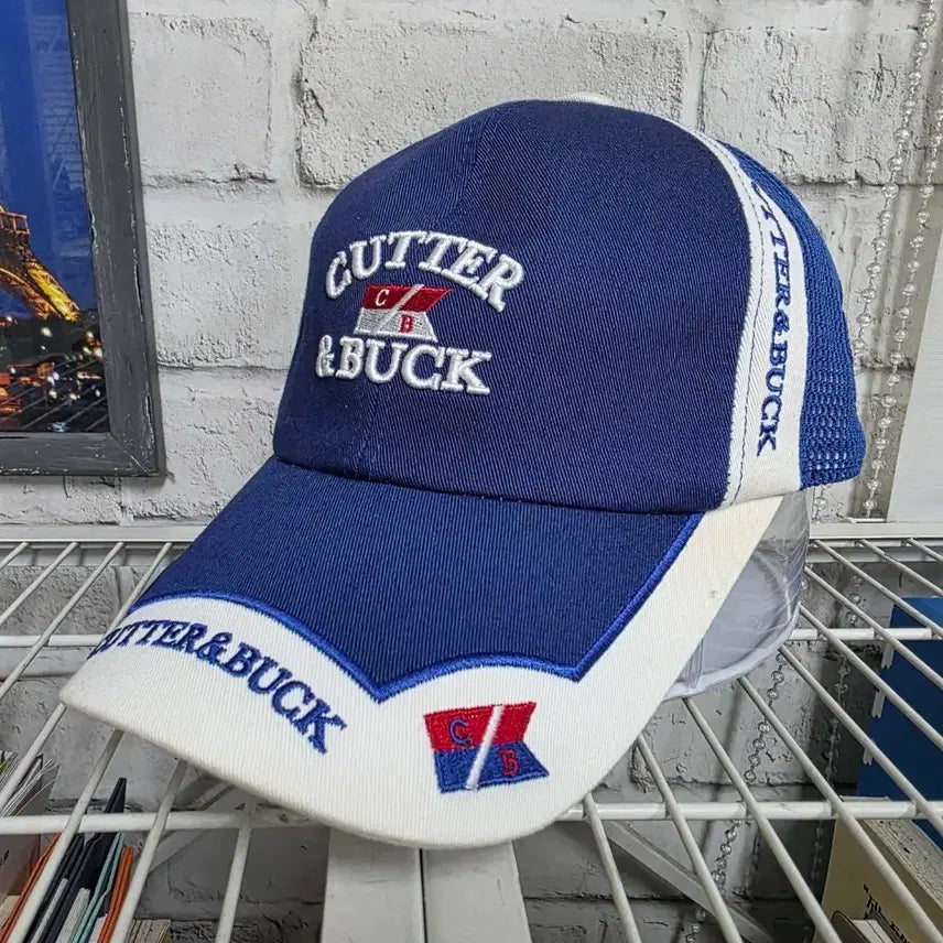 [BUNJANG] Cutter & Buck Men's Summer Golf Cap Blue Mesh (Free Size) / 커터앤벅 남성 여름골프모자 (프리) 블루 메쉬 골프 볼캡 KG93