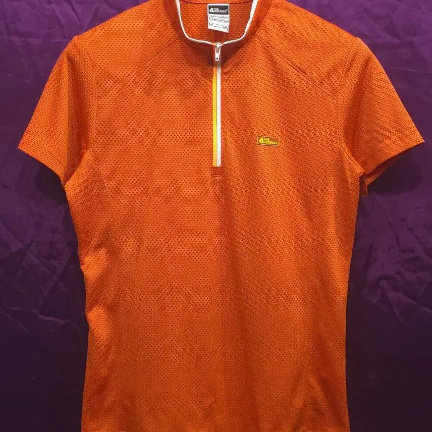 [BUNJANG] Redface Women's Catch Dry Half-Zip Short-Sleeve T-Shirt Size S / 레드페이스 등산 여성 캐치드라이 하프집업 반팔티 90