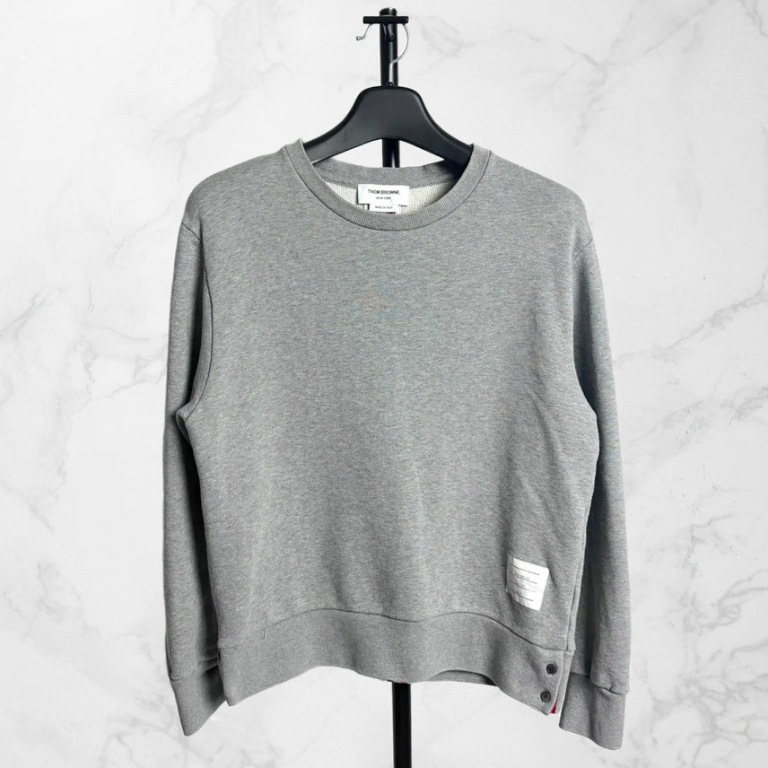 [BUNJANG] Thom Browne Back Tricolor Sweatshirt Grey Size 2 / 톰브라운 백삼선 맨투맨 그레이 2