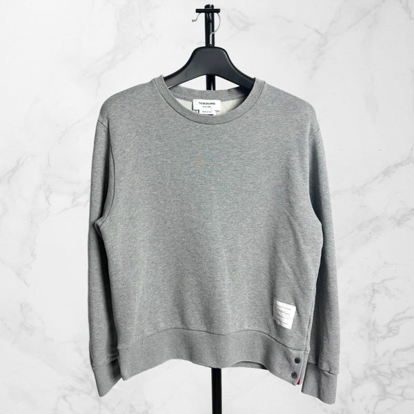 [BUNJANG] Thom Browne Back Tricolor Sweatshirt Grey Size 2 / 톰브라운 백삼선 맨투맨 그레이 2