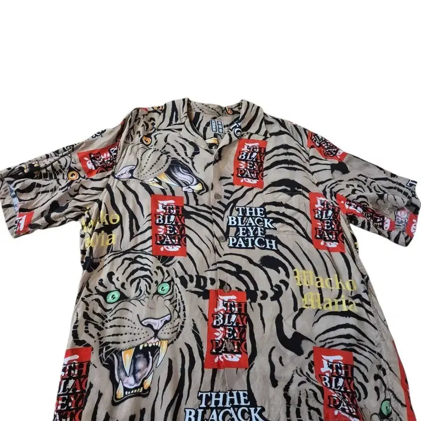 [BUNJANG] Wackomaria x BlackEyePatch Collaboration Tiger Print Shirt / 와코마리아x블랙아이패치 셔츠