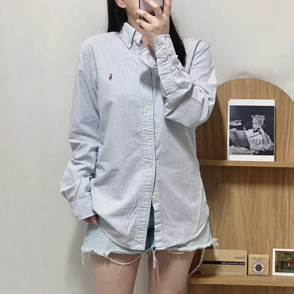 [BUNJANG] Polo Ralph Lauren Multi Pony Stripe Shirt - Medium / [정품] 폴로 소라 / 멀티포니 스트라이프 셔츠 [ M ]
