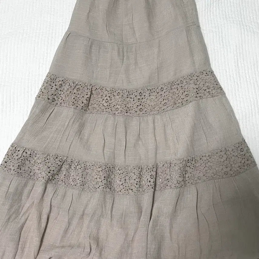 [BUNJANG] Japanese Vintage Mori Girl Lace Long Skirt / 일본 빈티지 모리걸 모리룩 레이스 롱 스커트 아오이 유우