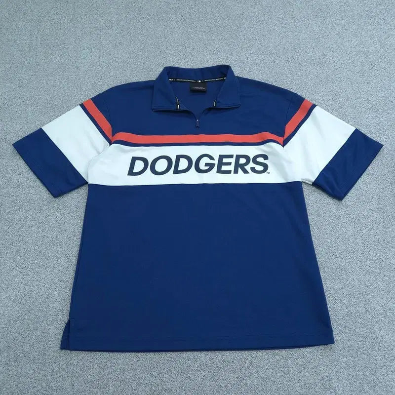 [BUNJANG] MLB 100 Half-Zip Short-Sleeve Polo Shirt / 100 엠엘비 반집업 반팔 카라티 | 0520C21