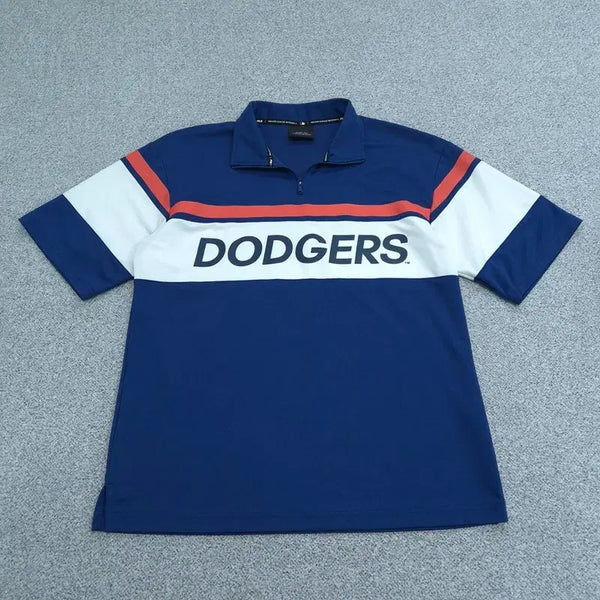 [BUNJANG] MLB 100 Half-Zip Short-Sleeve Polo Shirt / 100 엠엘비 반집업 반팔 카라티 | 0520C21