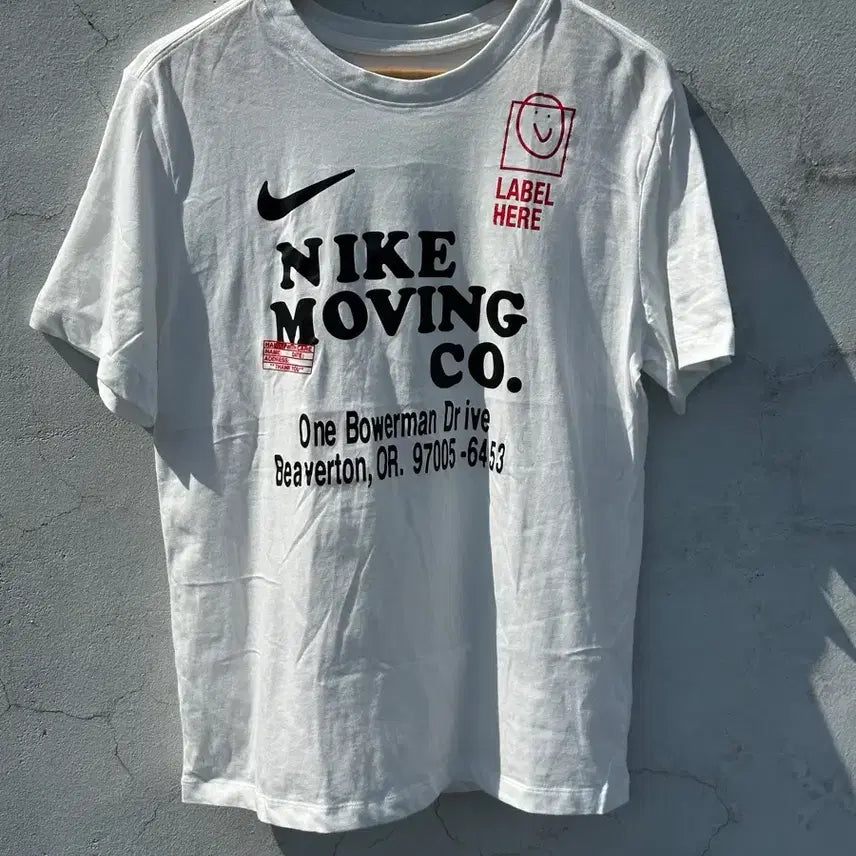 [BUNJANG] Nike Moving Company White T-Shirt / [M] 나이키 무빙컴퍼니 화이트 반팔 티셔츠