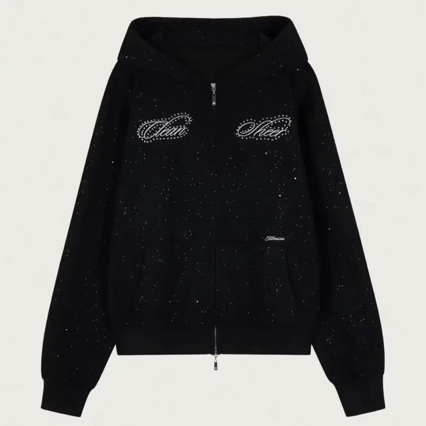 [BUNJANG] Glicier Twinkle Dust Hood Zip-up Black / (텍O, 새상품)클리시어 트윙클 더스트 후드집업 블랙