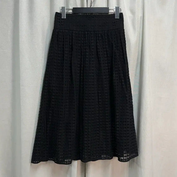 [BUNJANG] MICHA Lace Punching See-through Long Skirt / MICHA (미샤) 레이스 펀칭 시스루 롱 스커트 치마