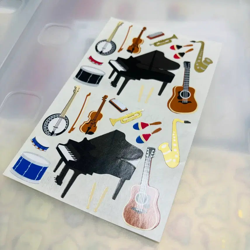 [BUNJANG] Vintage Mrs. Grossman's Maxi Musical Instruments Stickers / 빈티지 미세스그로스만 맥시 악기