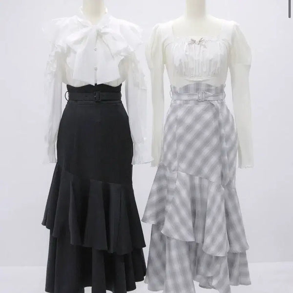 [BUNJANG] Dimarub Rose Mermaid Skirt / 디마럽 로즈 머메이드 스커트 양산형지뢰계스나계걸리다리치에블린피움미셸마카롱