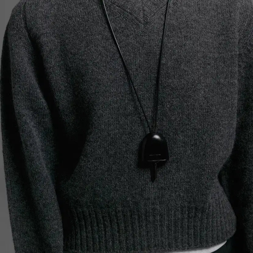 [BUNJANG] Urbanic30 Ricki V-Neck Knit (Charcoal) / 얼바닉30 릭비 브이넥니트(차콜)